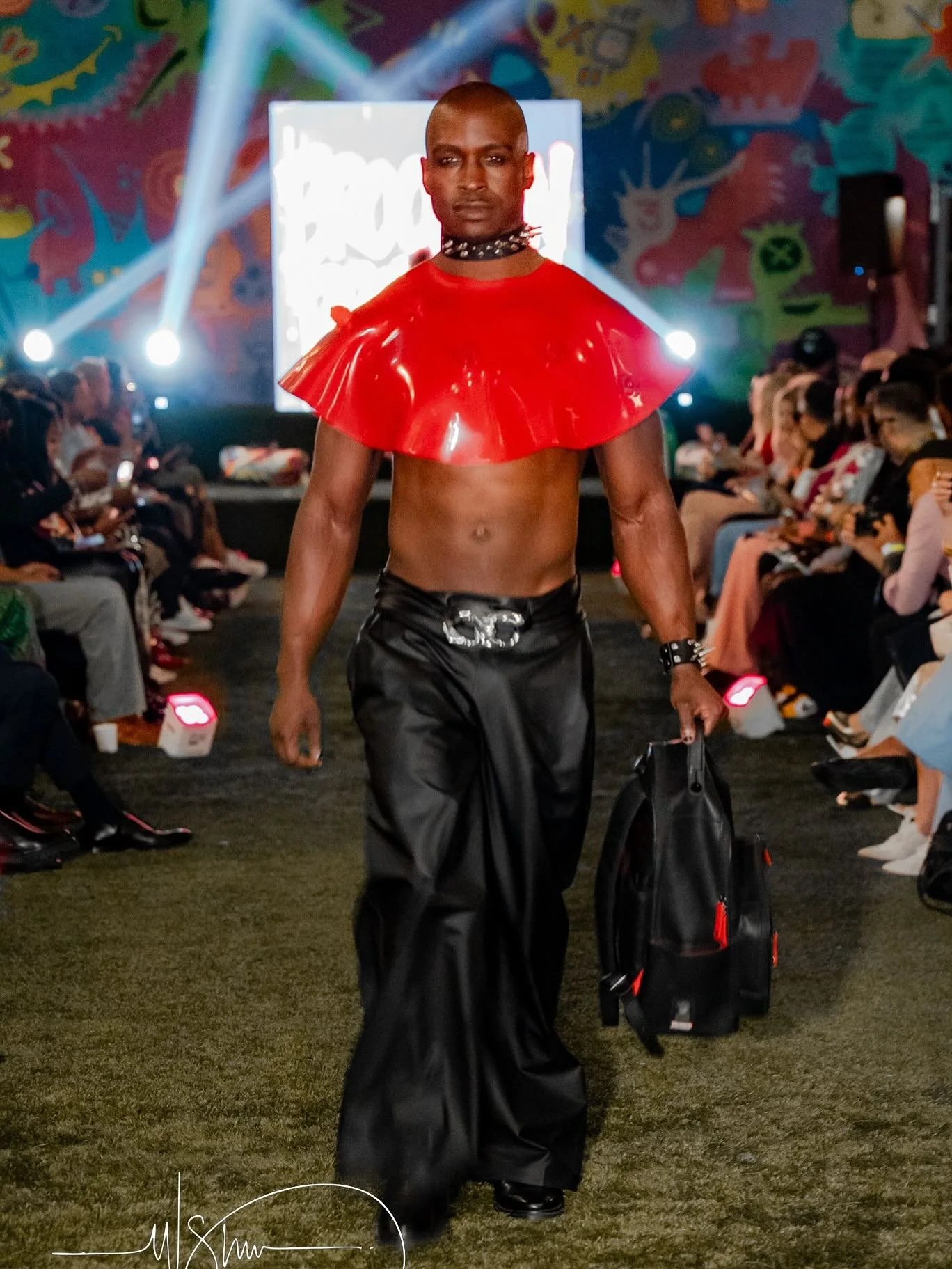 The F/W 2024 &lsquo;Love/Addiction&rsquo; silicone skirt with roses styled as a bold shoulder piece at the &ldquo;Together We Rise&rdquo; @the_confessional_showroom_nyc show.

Runway photography: @wesleysherow 
Backstage photography: @coveneyinc
Styl