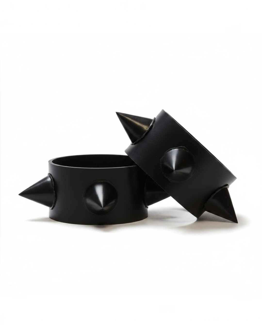 Black cuffs with spikes