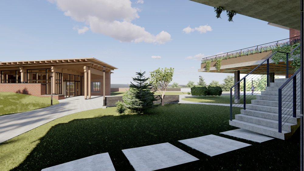 Dining Hall Entry View from Dell.png