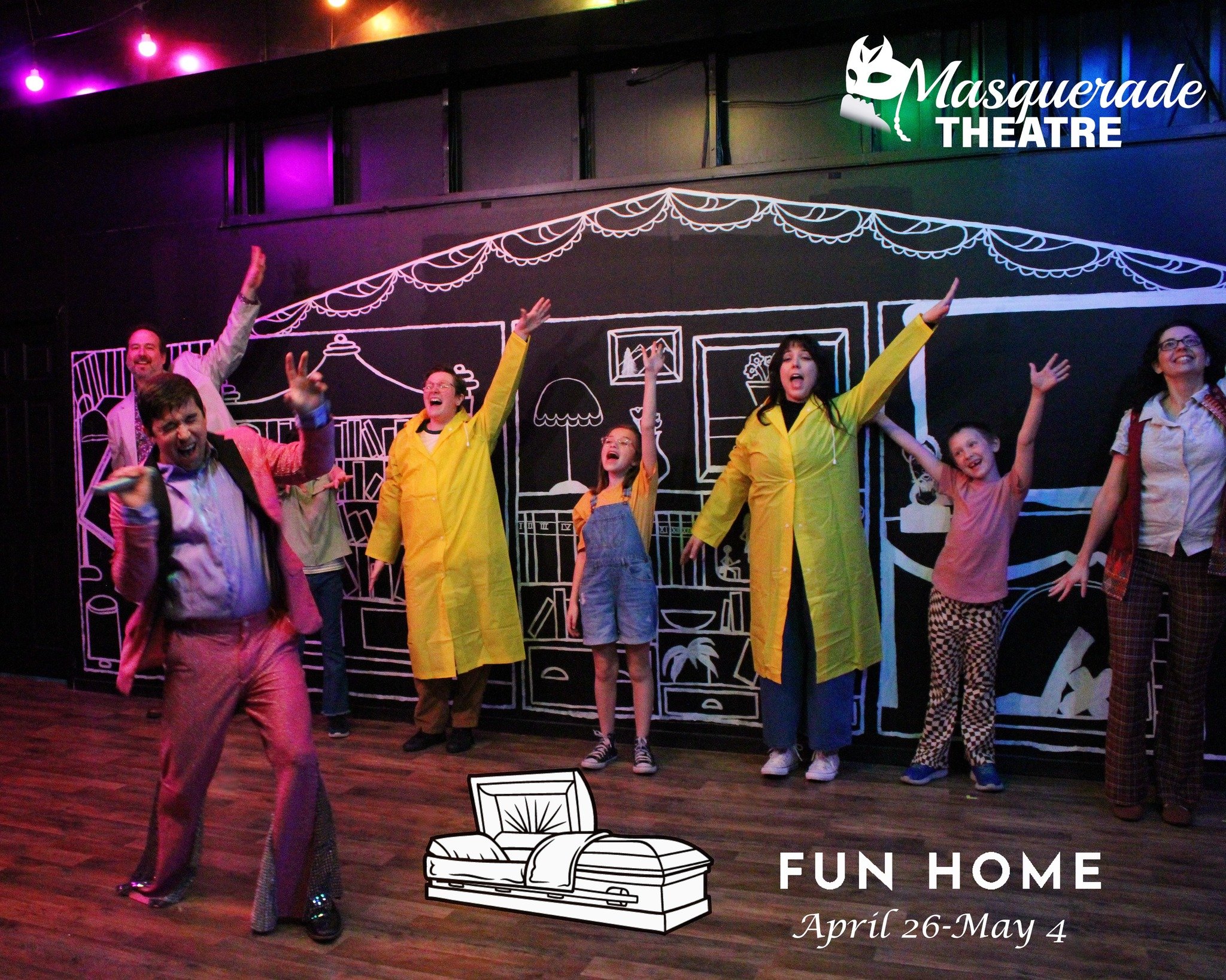 Get out and see what the fuss is all about!  Come see Fun Home at Masquerade Theatre. 
 Final 4 shows this Thursday-Saturday.  Pay-What-You-Can nights this Thursday and Friday.  Get your tickets NOW: https://www.masqueradetheatre.org/show.../funhome2