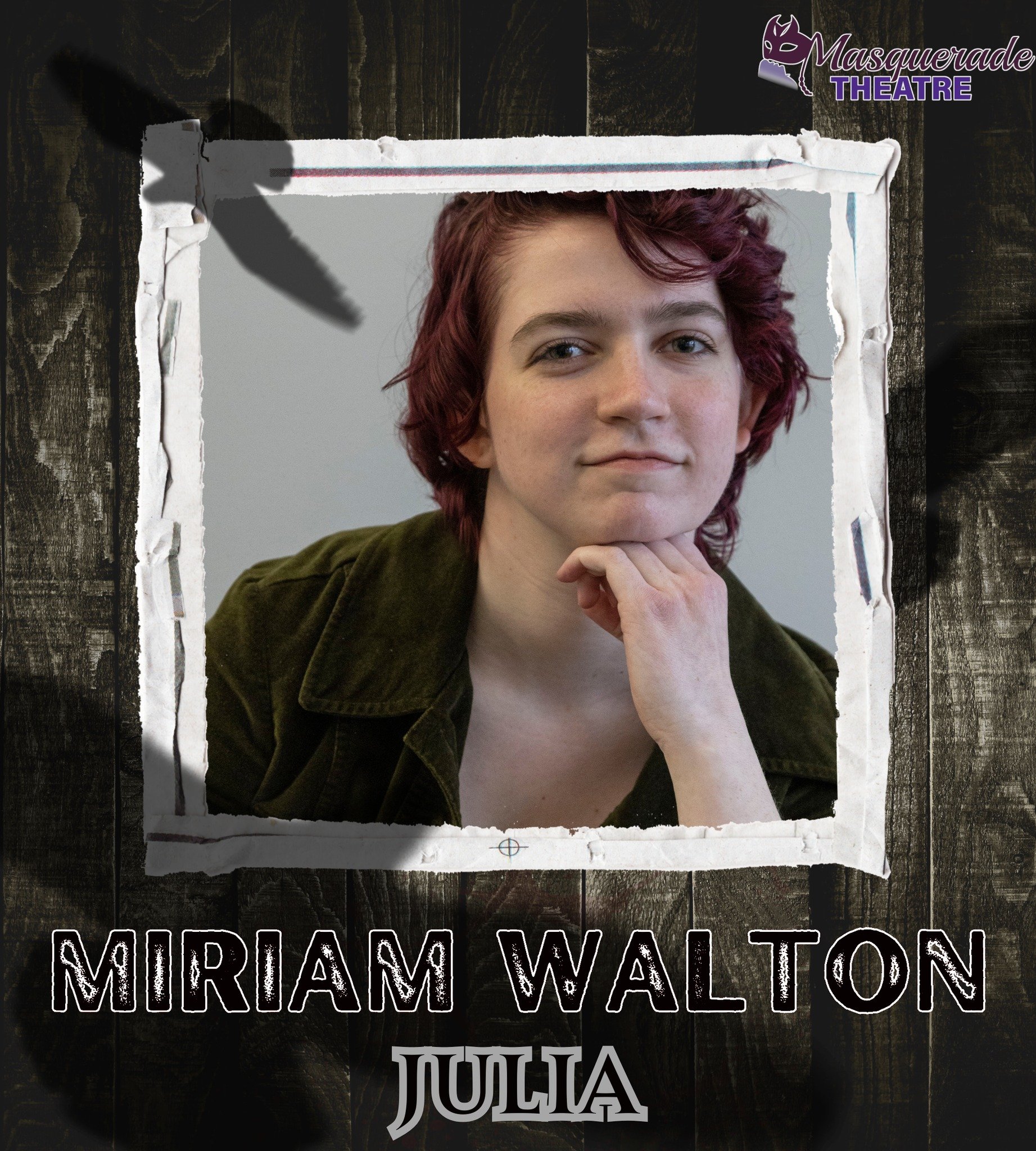 The Birds opens tonight!

MEET THE CAST
Miriam Walton (Julia)
Miriam is a Philly based actor with a great joy and enthusiasm for storytelling in all its forms. Some of her recent roles include Nico in a workshop production of Morphology, Christopher 