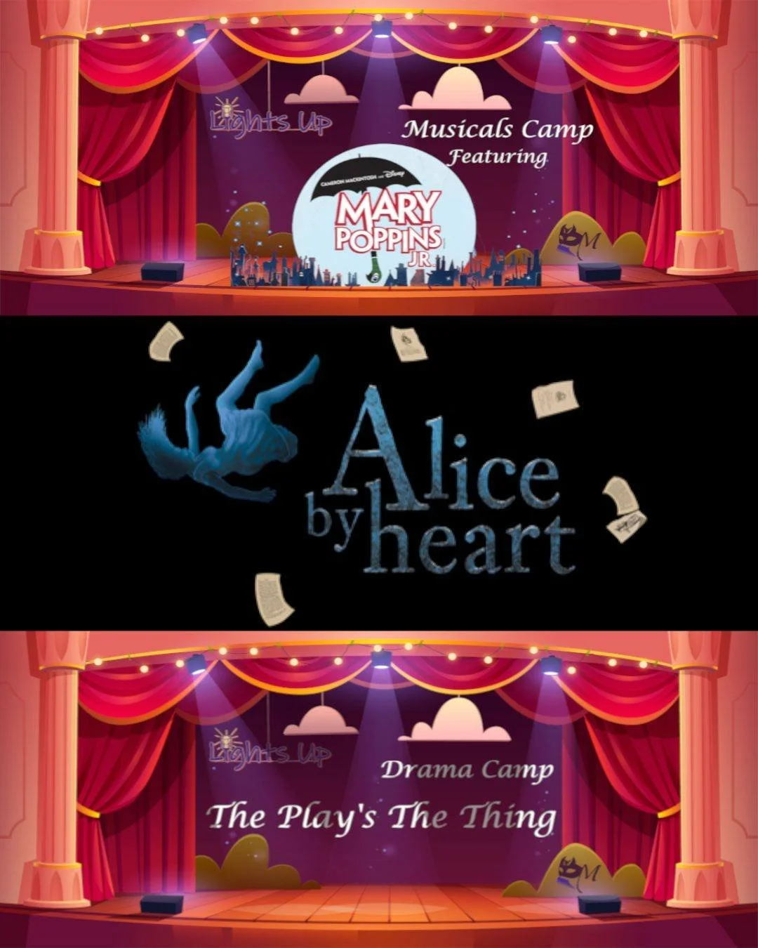 ANNOUNCING: MASQUERADE THEATRE&rsquo;S 2026 SUMMER CAMPS AND PRODUCTIONS!
It may be snowy outside, but it's the perfect time to think of warmer days!  We have 3 fabulous offerings upcoming for our younger artists.

Musicals Camp featuring Mary Poppin