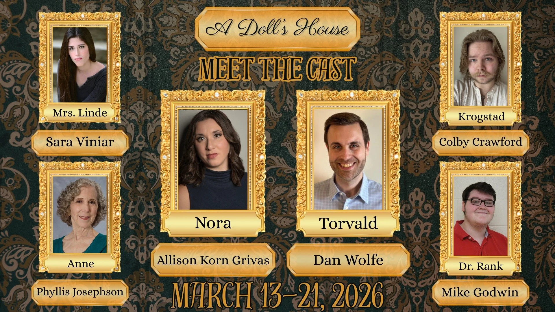 Our next Principal Series production is well under way. We may step away from modern days, but traverse no less recognizable turmoil. Nora Helmer, perfect housewife, doting mother, and carefree spirit, is harboring a deep secret. One that may destroy