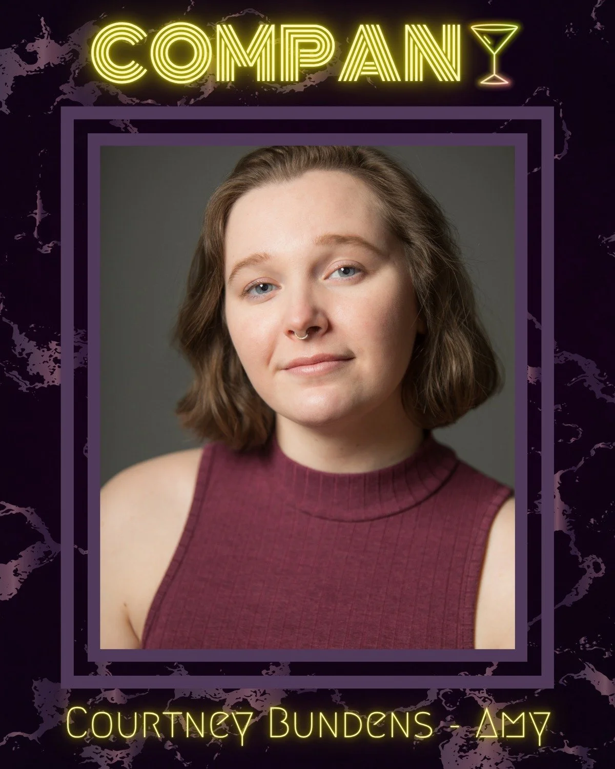 "Look what a little Catholic rebellion will lead to!"

MEET THE "COMPANY"
THE COUPLES

COURTNEY BUNDENS is AMY
MOE COPELAND is PAUL

Bobby has met the personification of Catholic Guilt, and her name is Amy. Bless the ever patient 