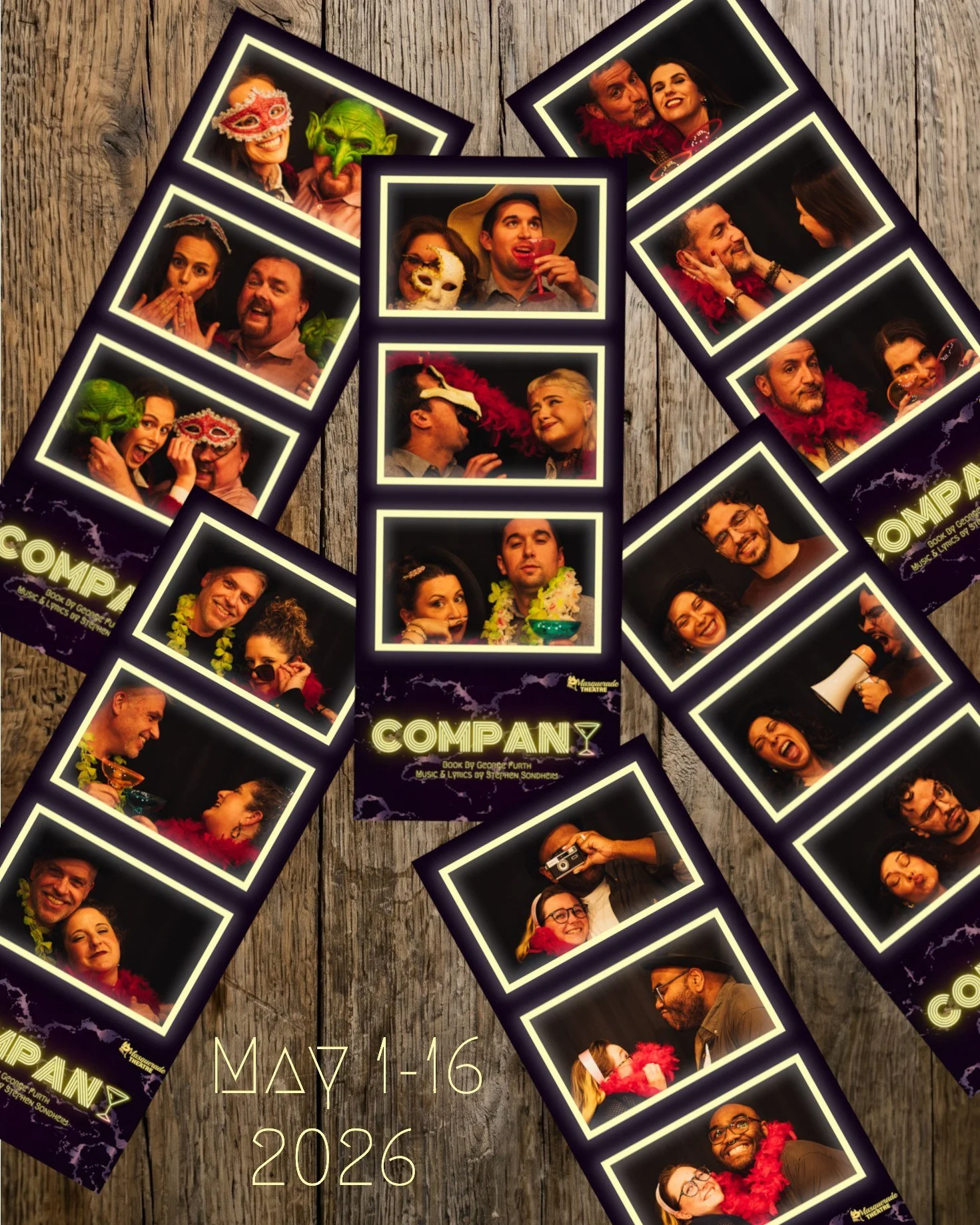Life is Company!  Come join ours running through May 16th at Masquerade!  Pay What You Can performance this Thursday, May 7th.  More information and tickets on our website at masqueradetheatre.org.