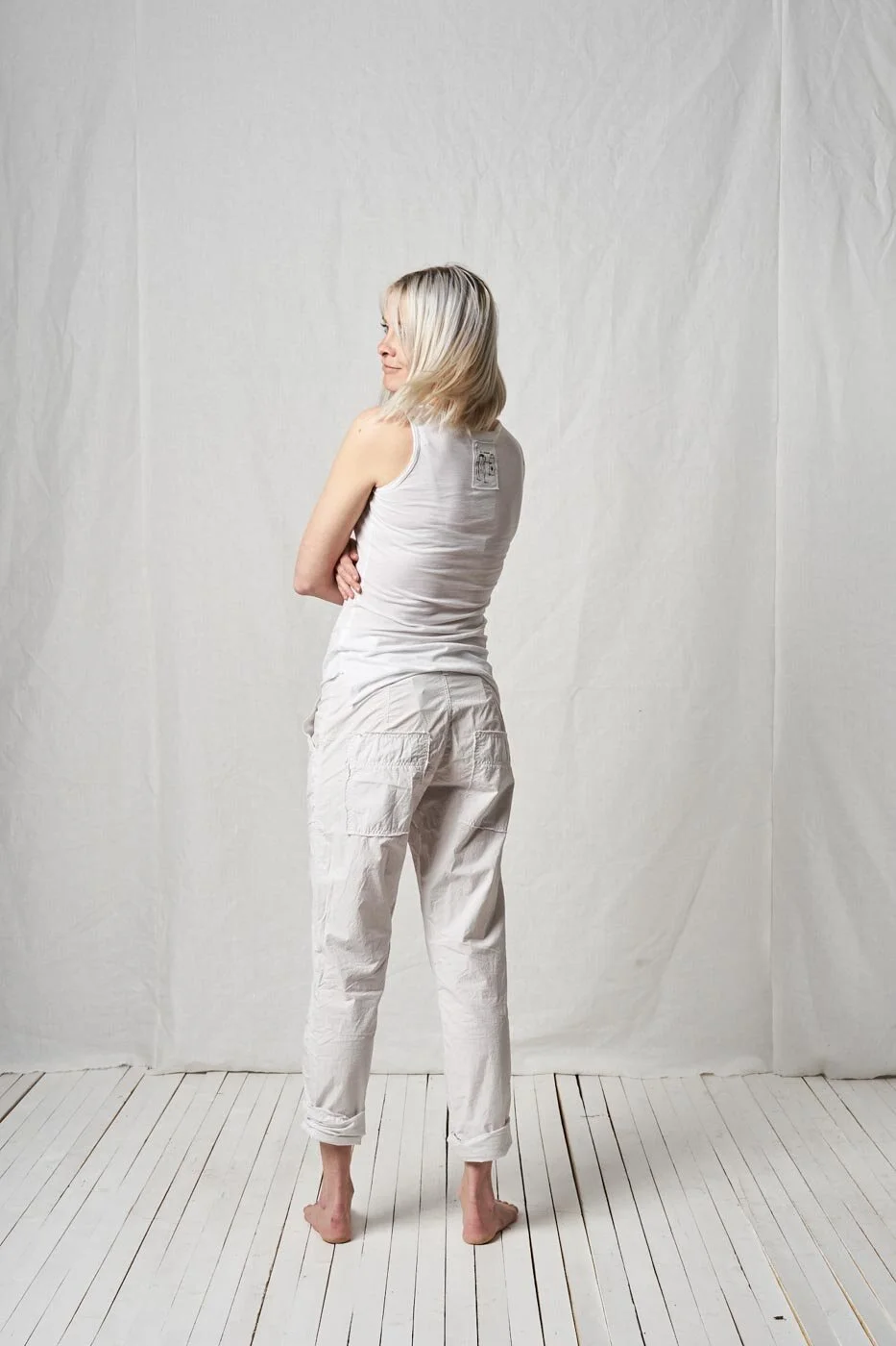 straight trousers_poplin_ice grey 
