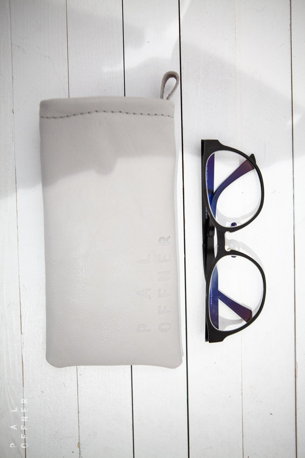 leather glases case_cement grey — PAL OFFNER