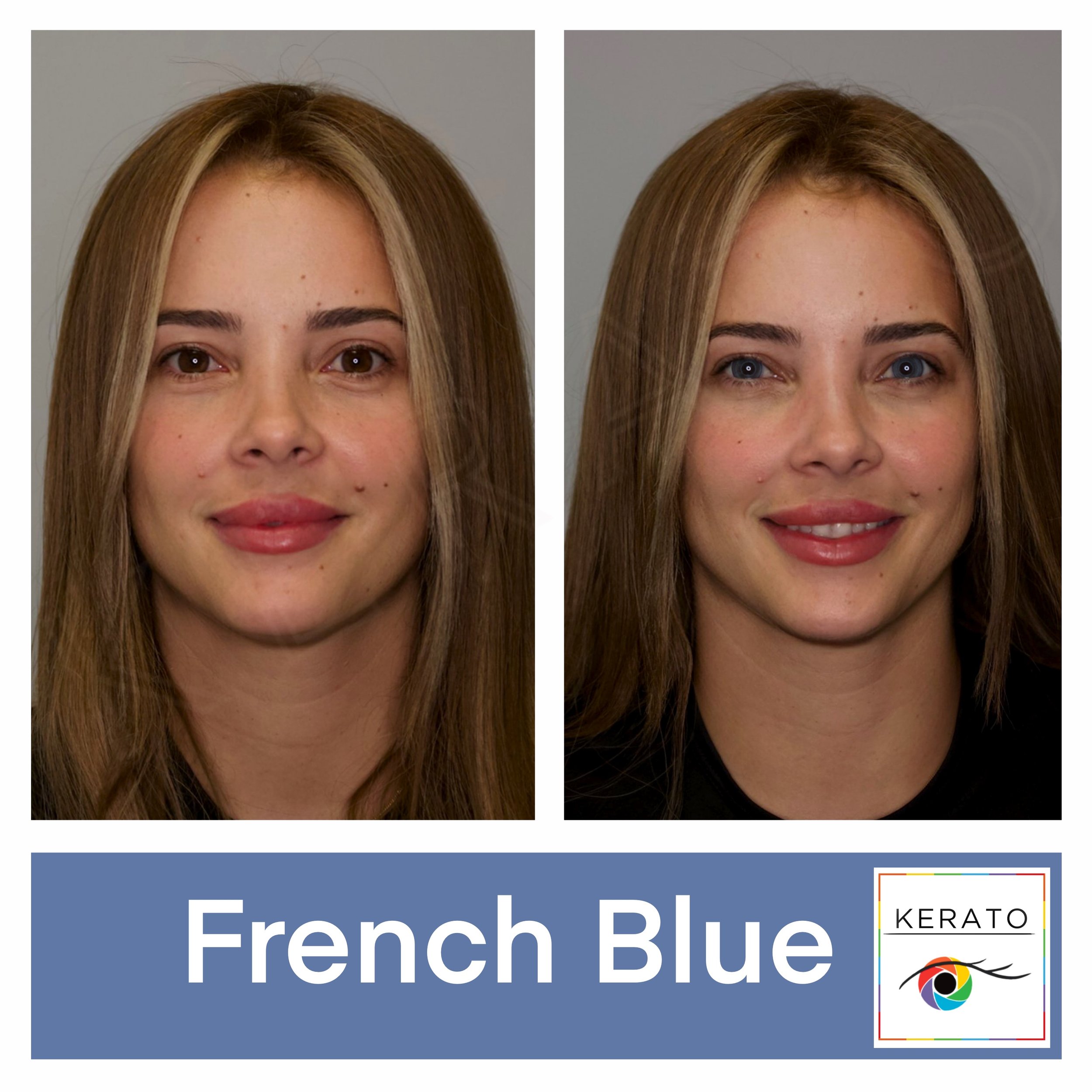 Eye Color Change with French Blue Pigment at KERATO