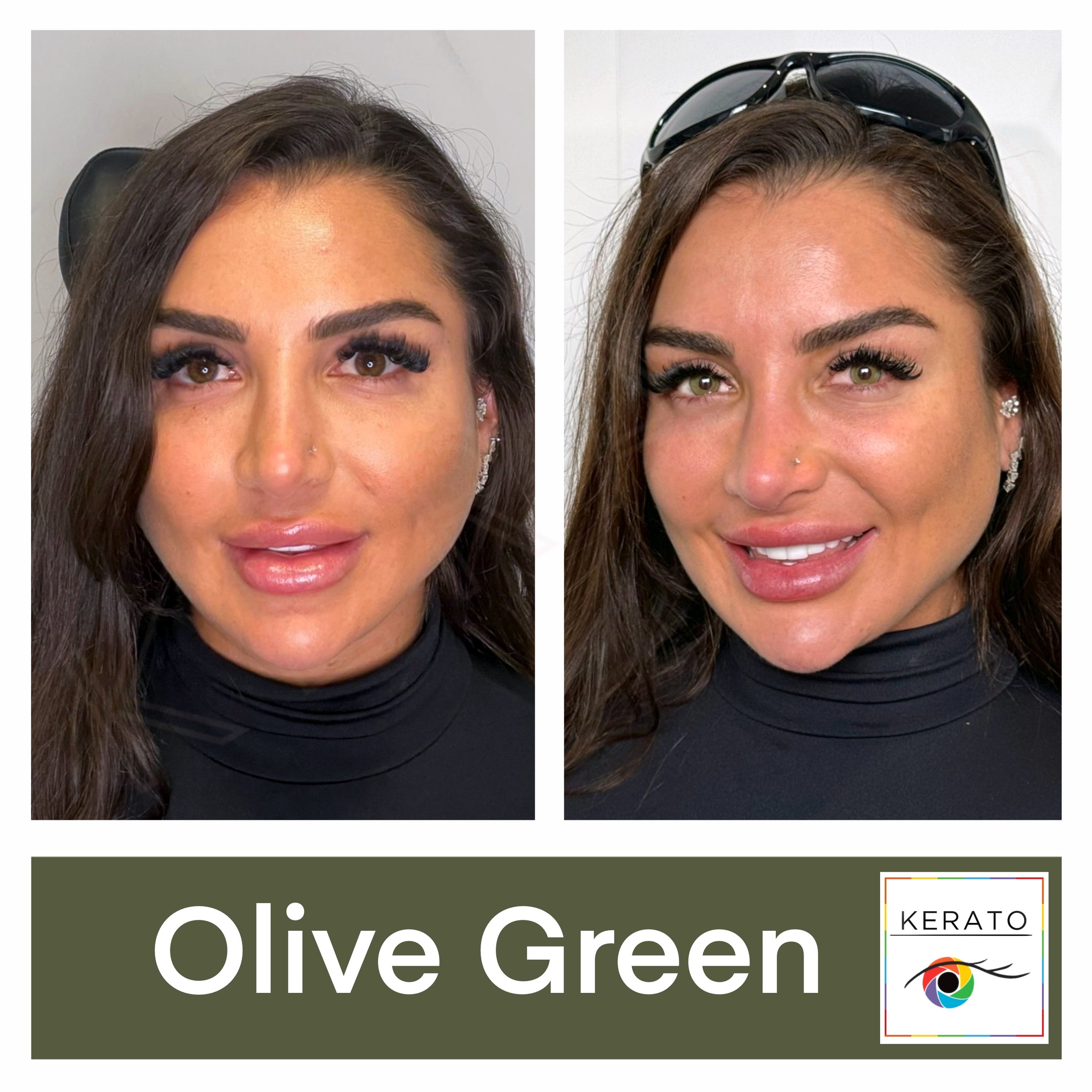 Eye Color Change with Olive Green Pigment at KERATO