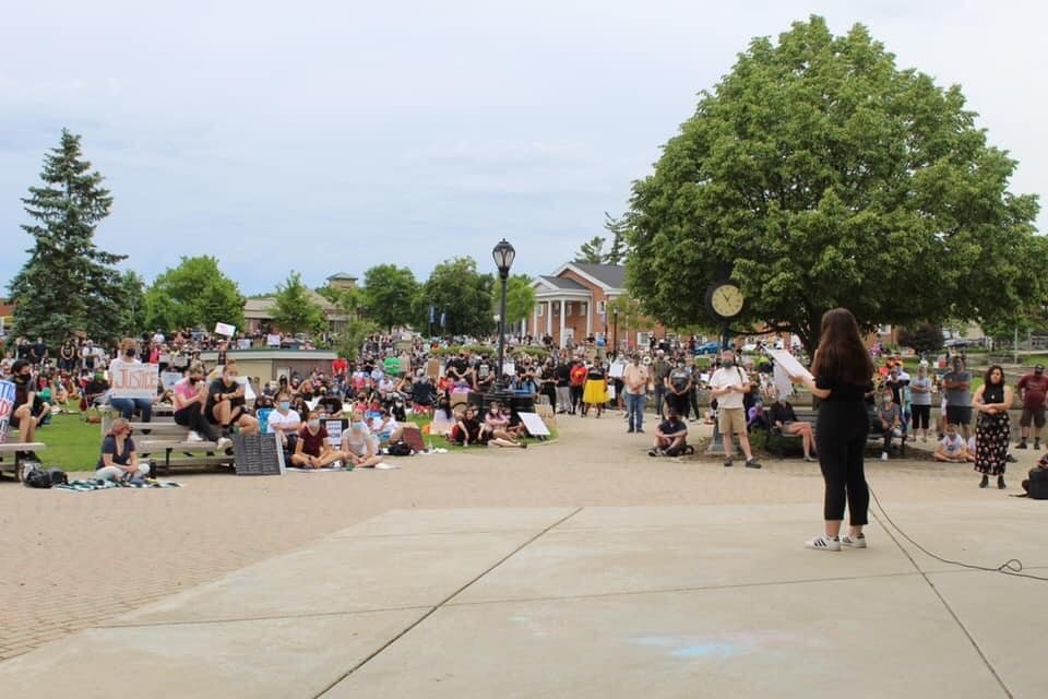 Devin Couturier Giving A Moving Speech at The Batavia Rally