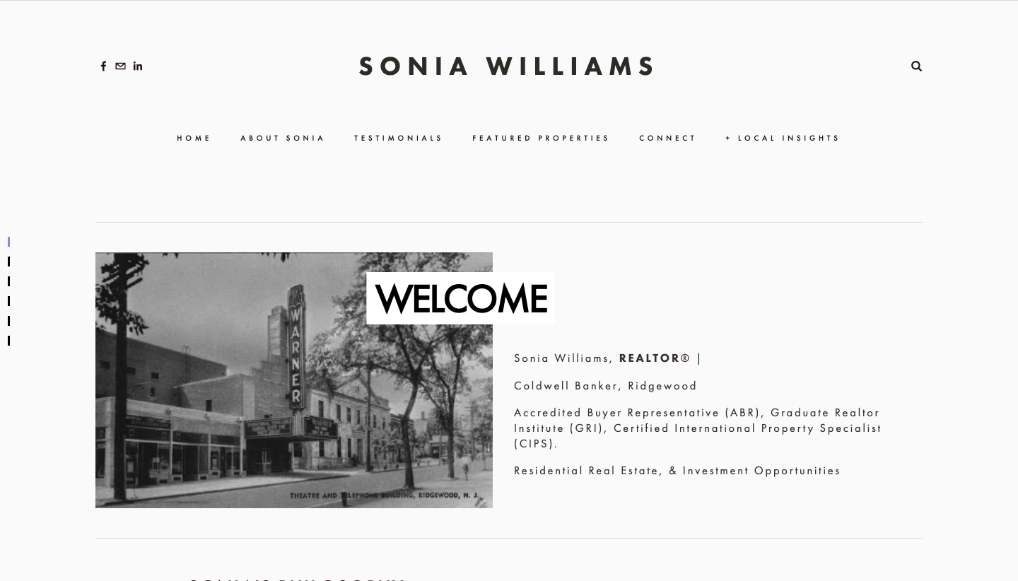 Sonia Williams Realtor Website