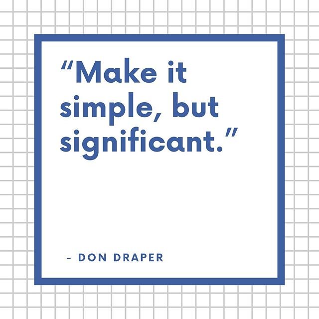 As Don Draper from &ldquo;Mad Men&rdquo; says, &ldquo;Make it simple, but significant.&rdquo; Stripping design down can have a powerful affect on your website. 
#lywdesignscommunityclass #lywdesigns #nyc #webdesign #webdesigner #squarespace #squaresp