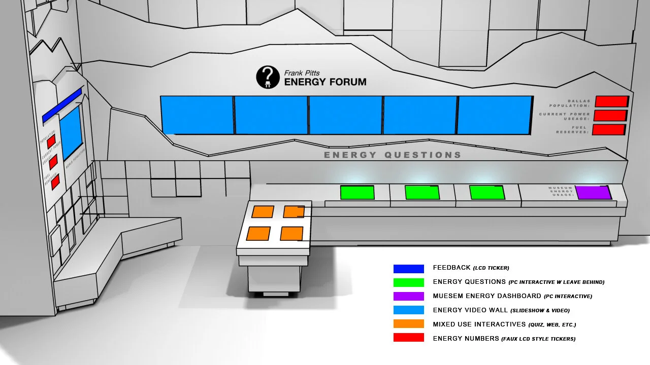 Part of my media planning documents and drawings for this exhibit