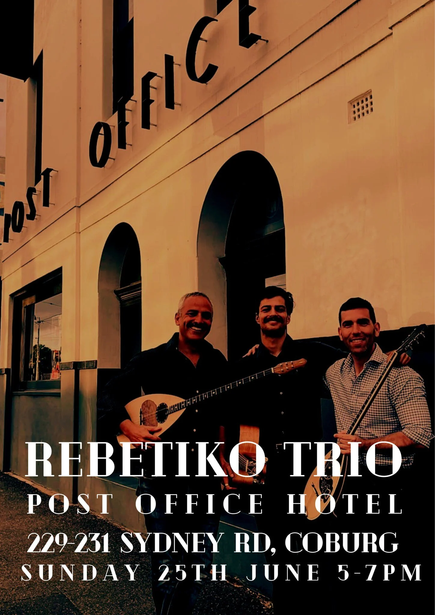 Sunday Rebetiko Session at Coburg’s Post Office Hotel
