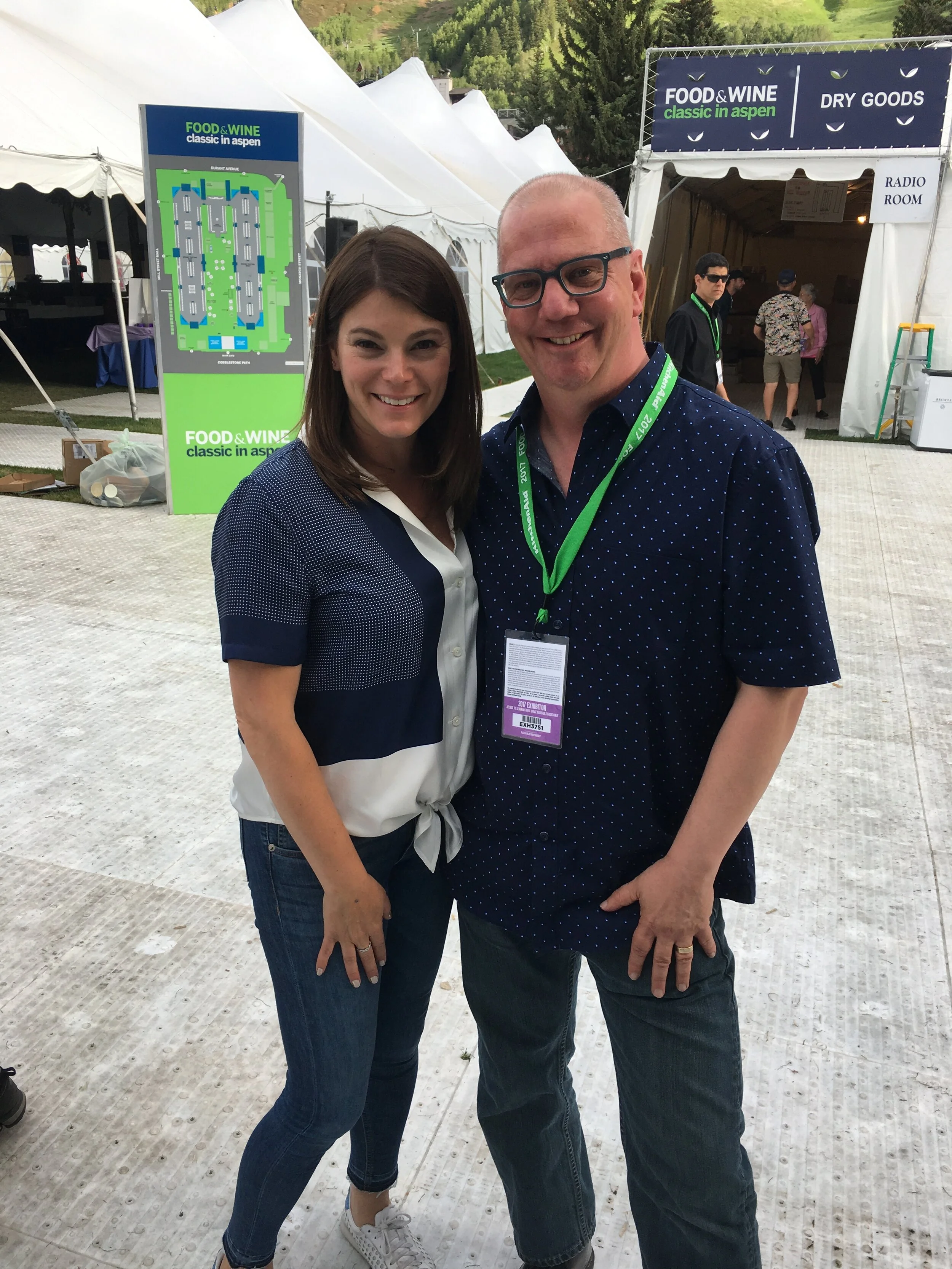 Stuart Ake with Gail Simmons at Aspen Food & Wine.jpeg