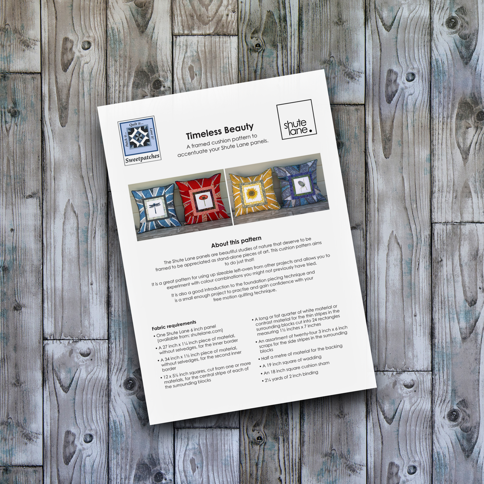Framed cushion pattern (printed booklet)