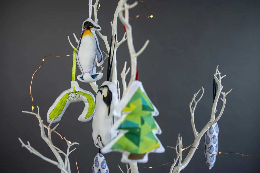 Shute Lane fabric Christmas hanging decorations (Copy)