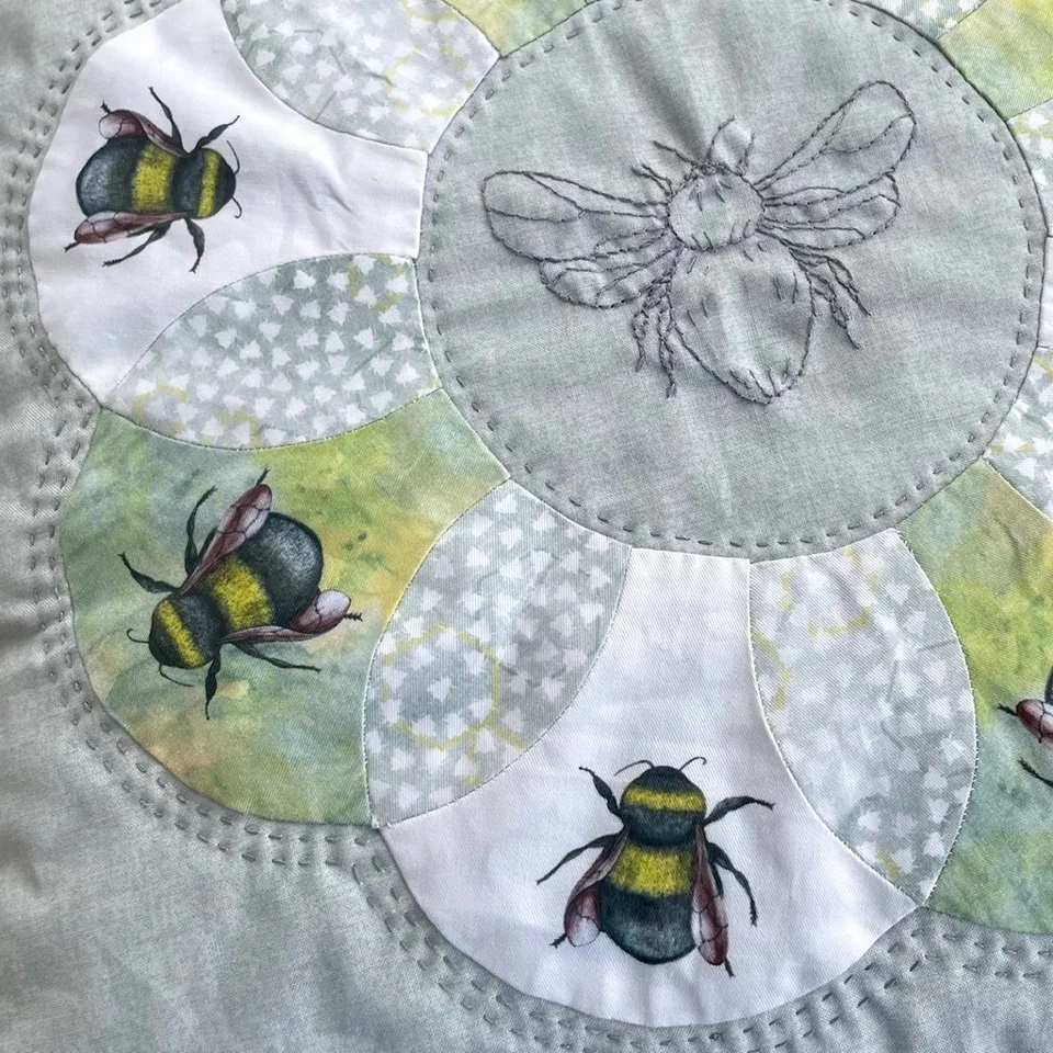 Bee Flower Cushion detail.jpeg