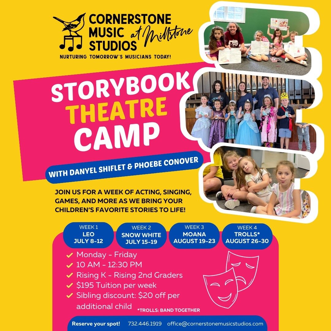 Calling all Rising Kindergarten through Rising Second Grade budding actors! Please join us for our summer Storybook Theatre Camp with our amazing faculty members Danyel Shiflet and Phoebe Conover! Each week will culminate in a spectacular production 