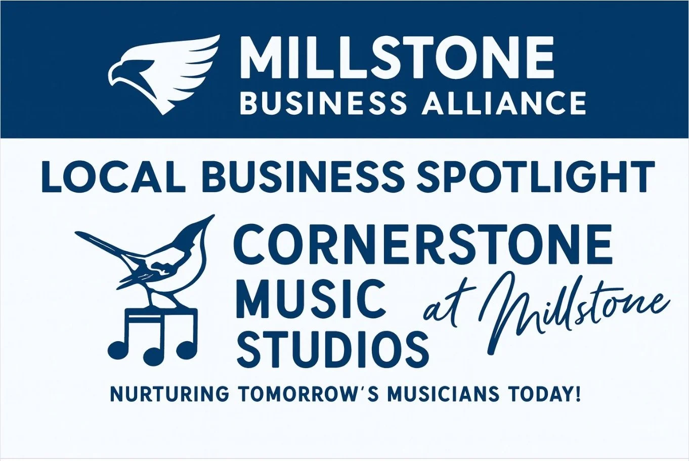 Thank you @millstonebusinessalliance_ for featuring Cornerstone Music Studios in your Local Business Spotlight!

#🎶 LOCAL BUSINESS SPOTLIGHT 🎶
This week, the Millstone Business Alliance proudly shines a spotlight on Cornerstone Music Studios, owned