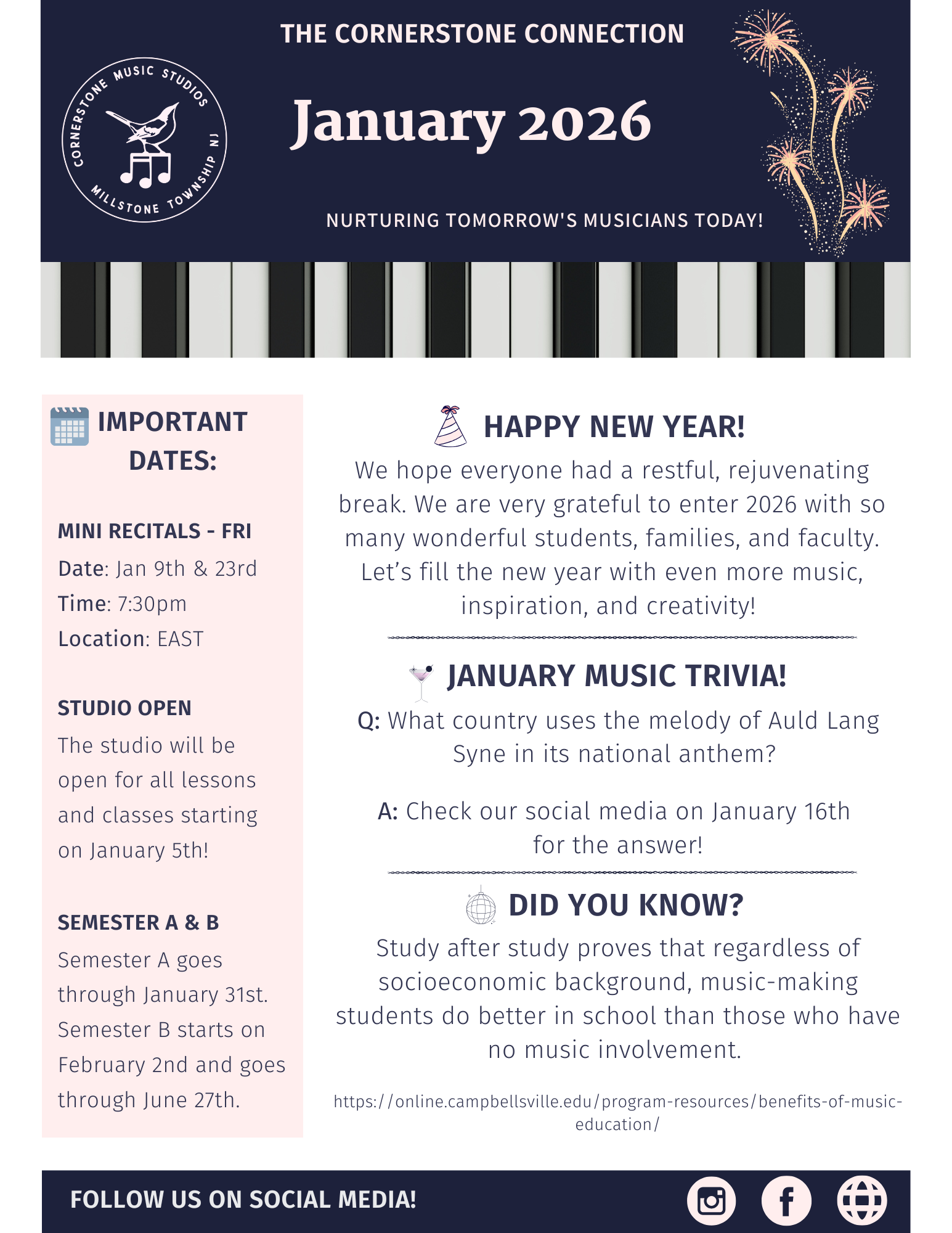 January 2026 Newsletter