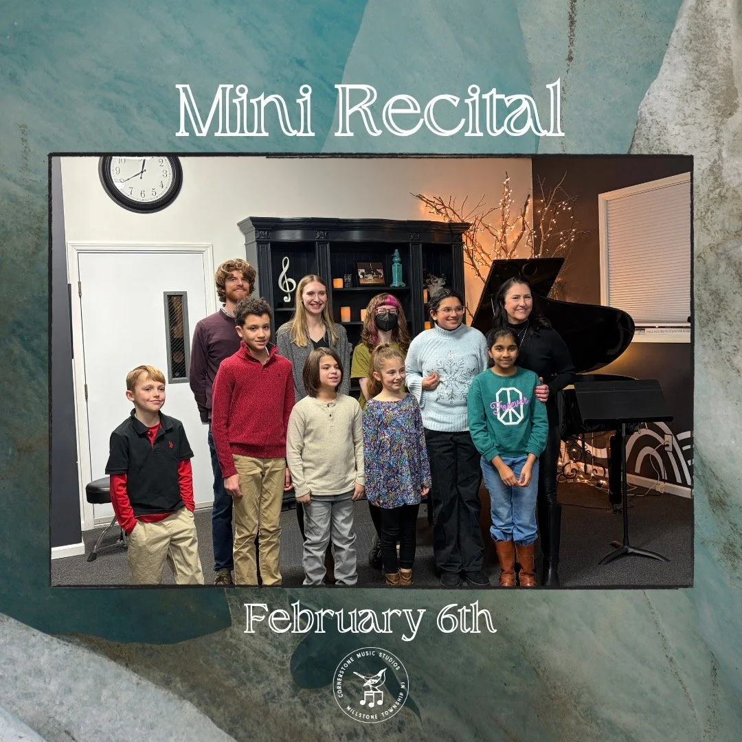 🧣 Bravo to all of our performers in our February 6th Mini Recital!

🎼 We&rsquo;re looking forward to our next Mini Recital on March 13th at 7:30pm!

#cornerstonemusicstudios #millstonetwpnj #musiceducation #musicrecital #millstonemusicproud