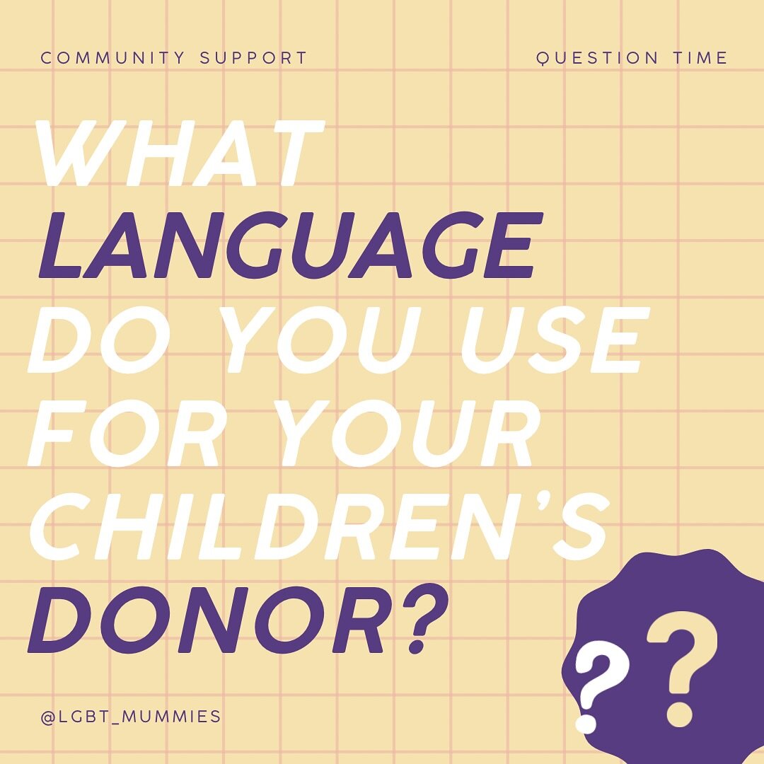 💛COMMUNITY QUESTIONS: WHAT LANGUAGE DO YOU USE FOR YOUR CHILDREN&rsquo;S SPERM DONOR?💛
.
💛This question has come up in our community multiple times this week, and with #IDCAD (International Donor Conception Awareness Day coming up of which we are 