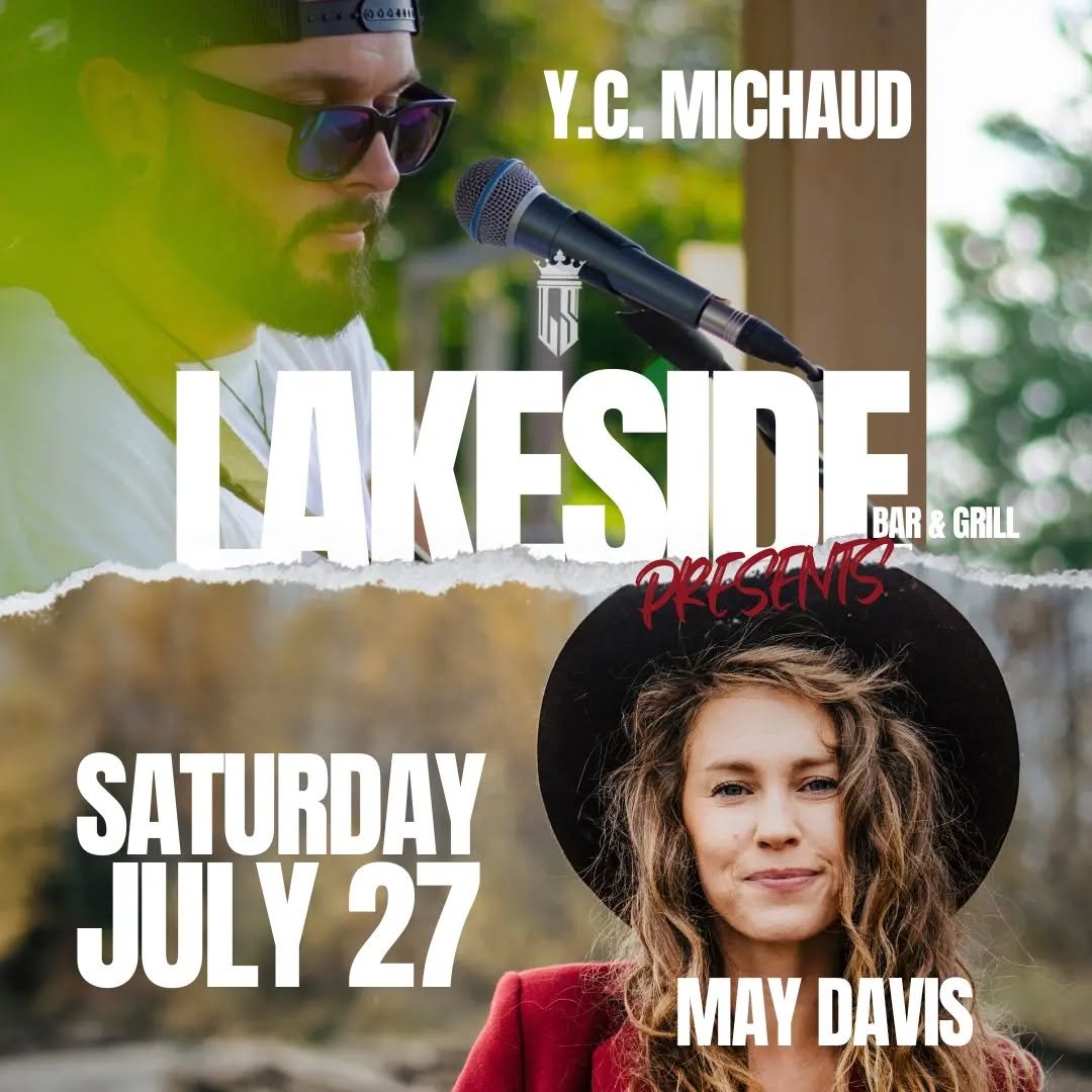 Pretty gosh darn excited for this one!!! The amazingly talented @MayDavismusic and myself are sharing the bill Saturday July 27th! Come hang with us and the rad crew over at @Lakesidebarandgrill 🎶🥳🎶
.
.
.
.
#YanNickMichaud #Maydavismusic #lakeside
