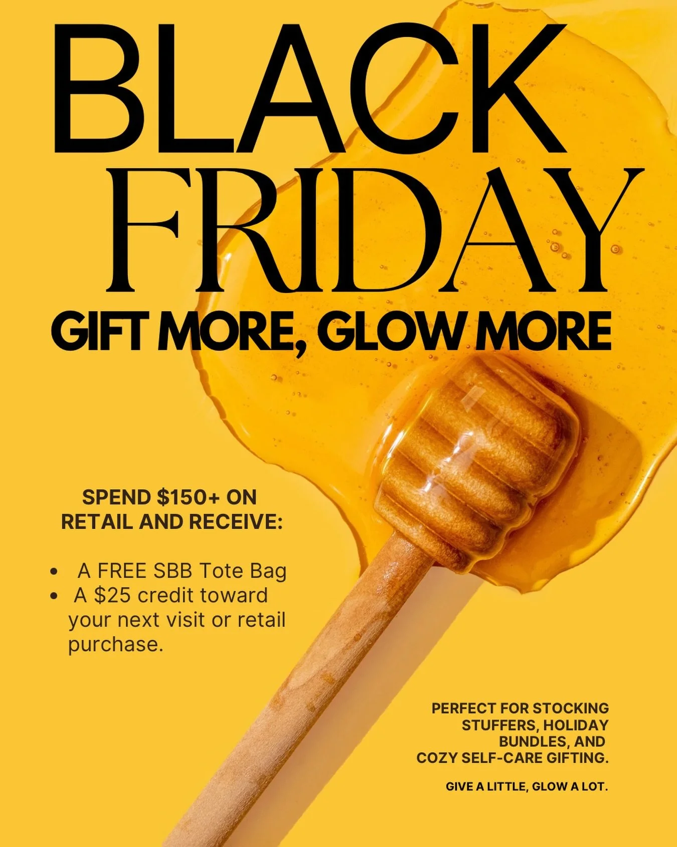 Black Friday Week is here ✨ Shop Small + Glow Big

When you spend $150+ on holiday retail, we&rsquo;re gifting you a FREE SBB tote bag + a $25 credit (or gift card) for next time you come in.

Handcrafted soaps, body butters, scrubs, shower steamers,