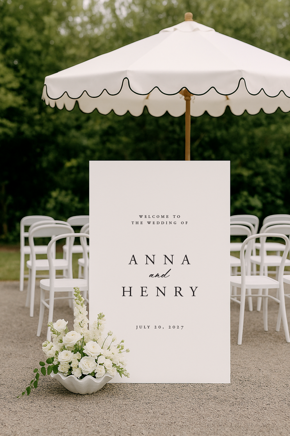 Simple Welcome Sign - Anna