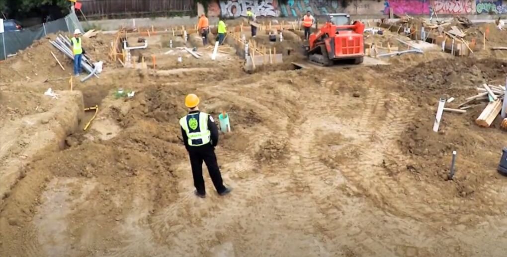 security guard at a construction in Fort Erie Ontario