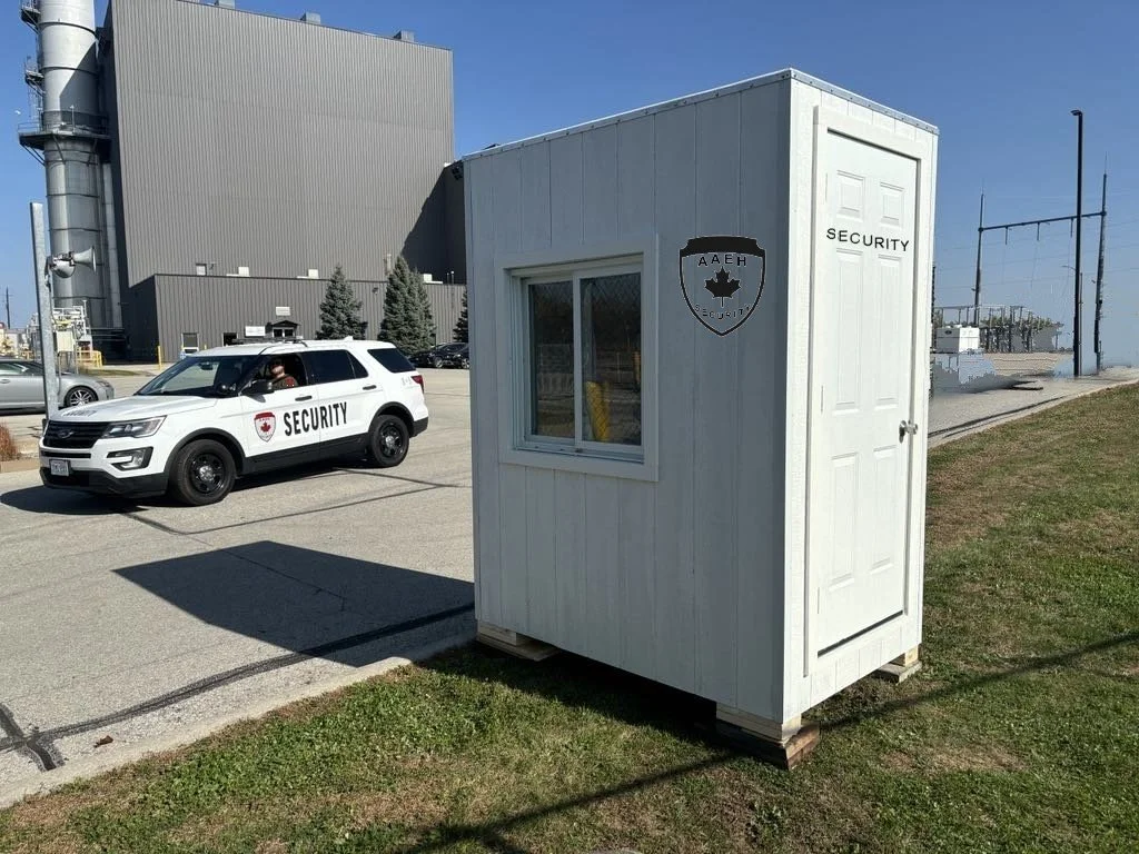 Construction site security guards protecting a development project in Stoney Creek Ontario