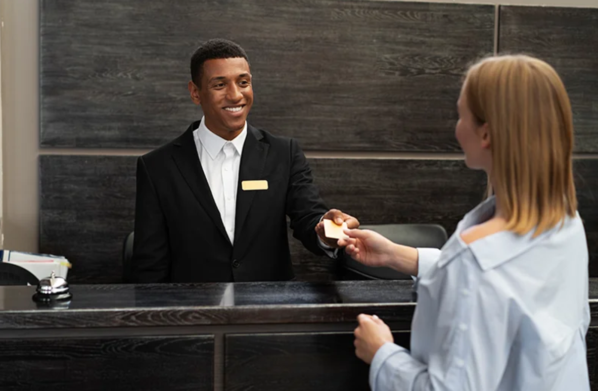 professional concierge security guard at condominium front desk Niagara Ontario