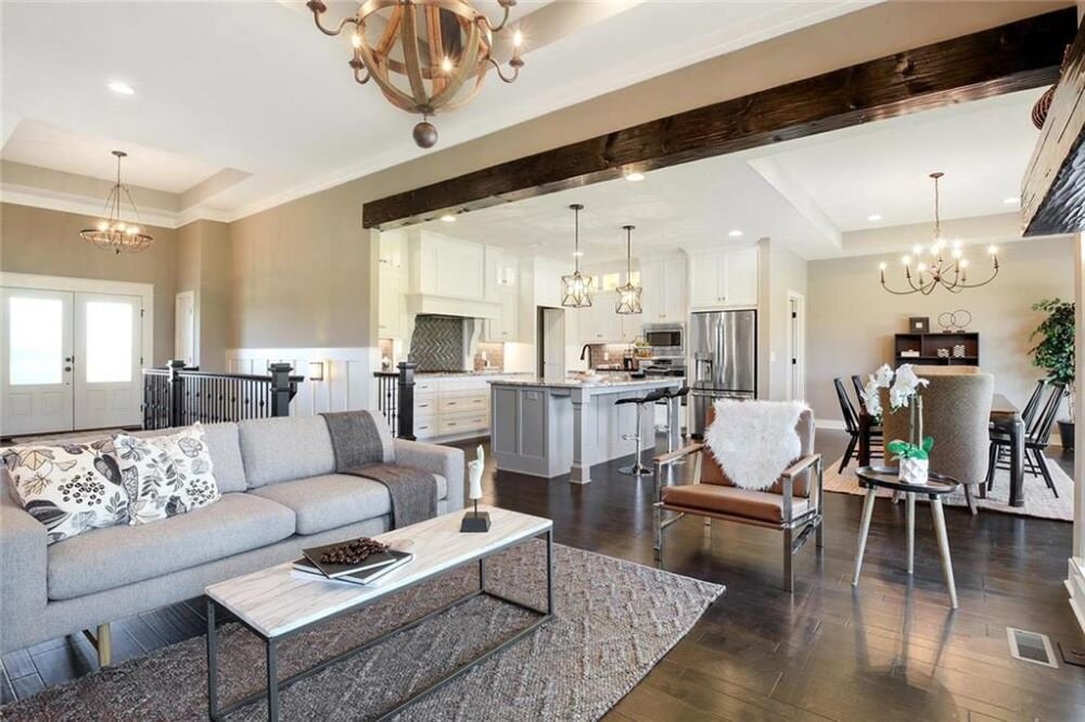 After: Contemporary + Country Modern Olathe Kansas Staging by TWEAK Staging in metro Kansas City Missouri & Kansas