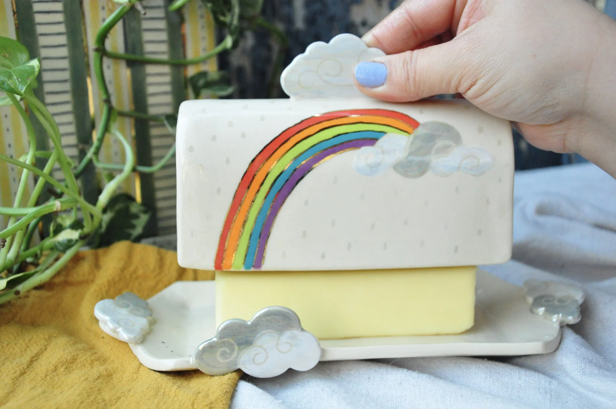 Rainbow butter dish (Copy)
