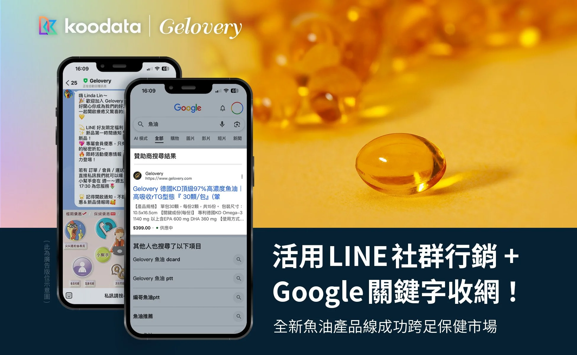 活用 LINE 社群行銷 + Google 關鍵字收網！全新魚油產品線成功跨足保健市場