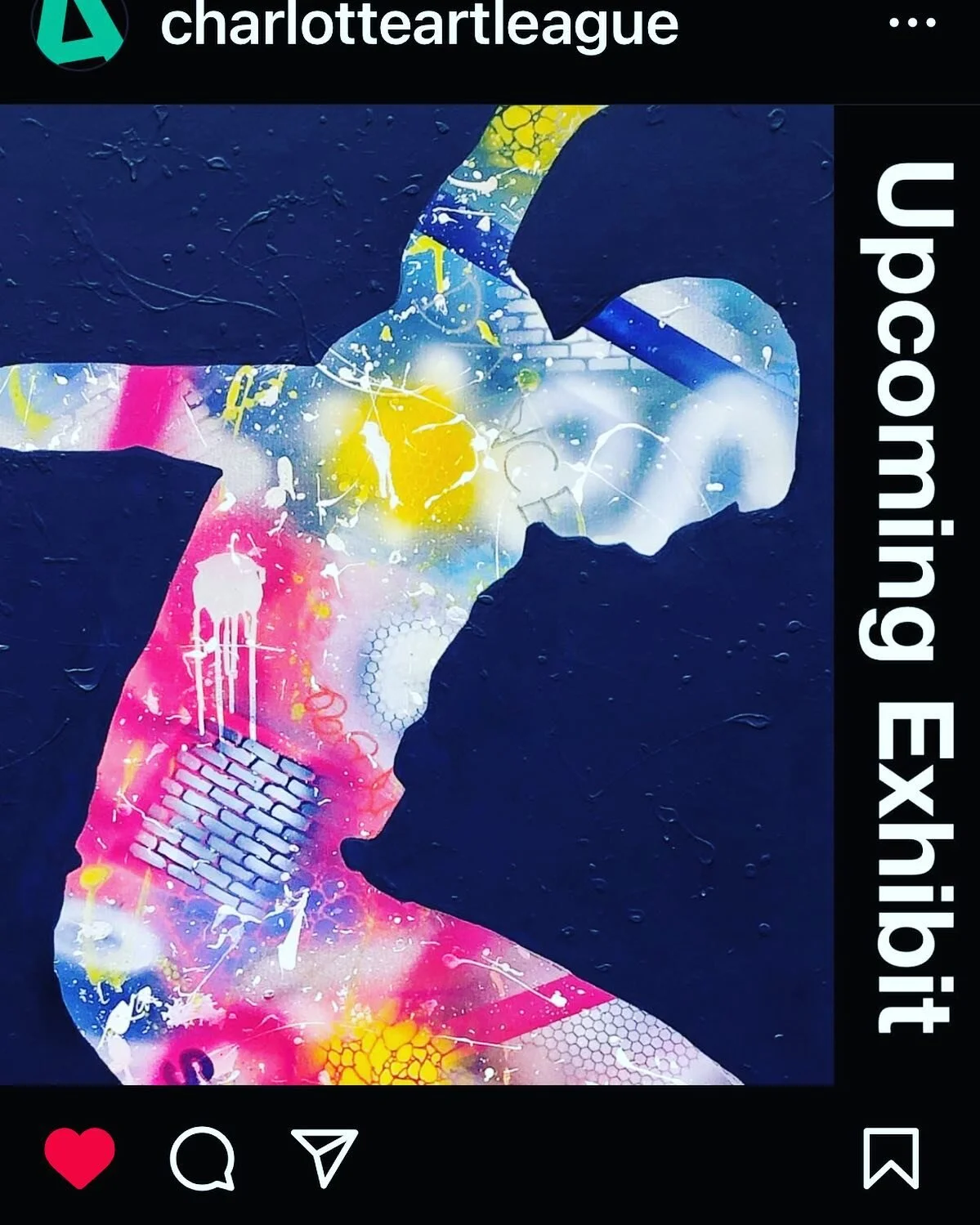 Looking forward to the opening this Friday 2/10 of the exhibit Imagination at @charlotteartleague which will include my pieces called Figures in Abstract