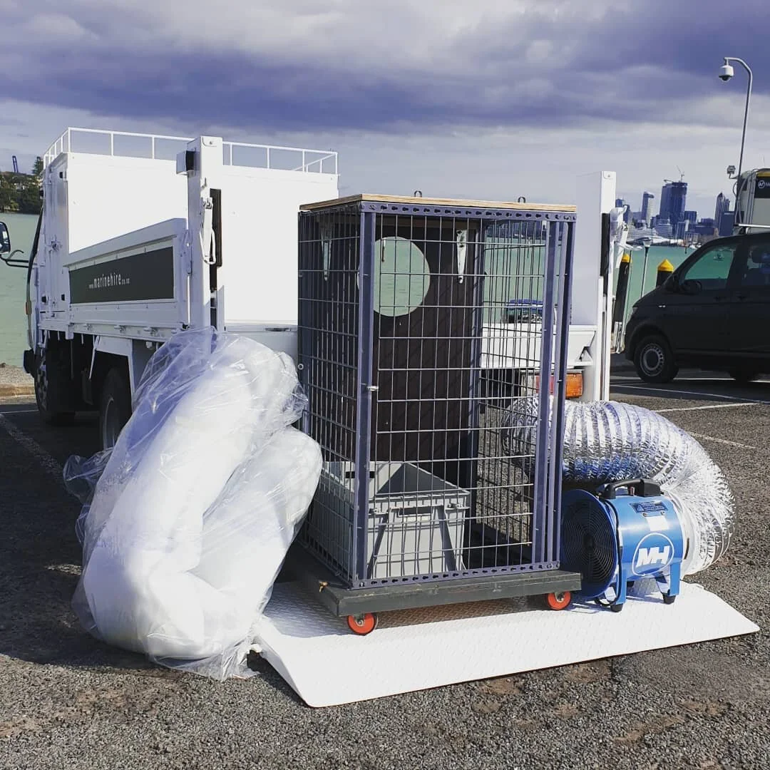 Extraction fan and air blower hire for Auckland. Marine fans for hire