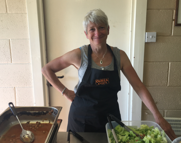 Volunteer Julia has a couple of roles as part of the race support team.