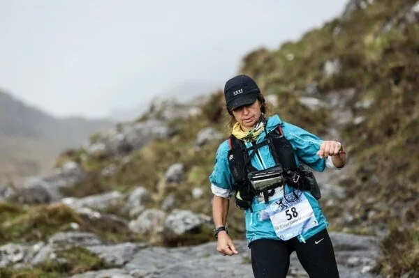 Ita Marzotto running through the majestic Ardgour region on the way to Glen Finnan on day 1 ©iancorless.com