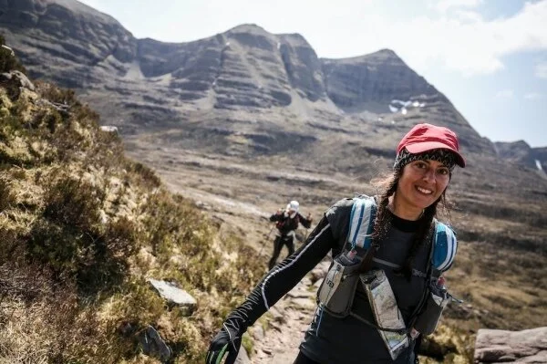 Stevie Clare heads through the spectacular Beinn Eighe massif ©iancorless.com