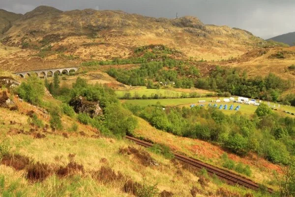 A spectacular setting for the first campsite at Glenfinnan - photo ©Rob Howard