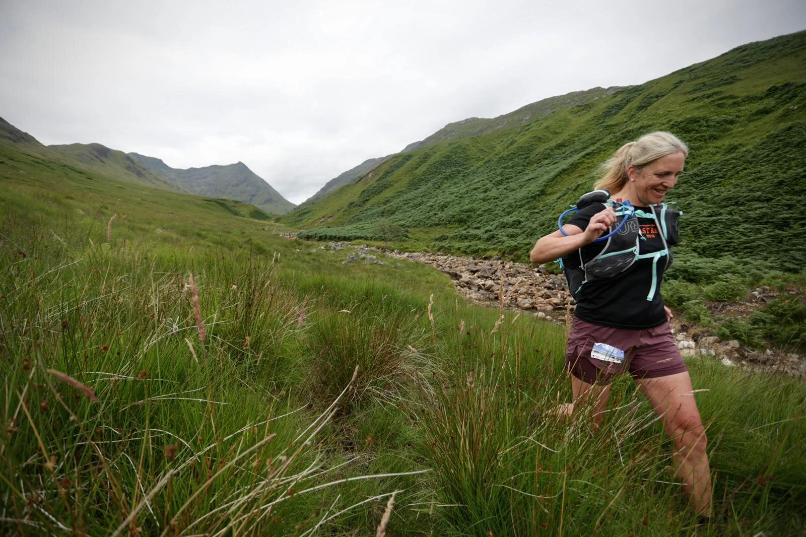 The atmosphere was up-beat as runners headed through Glen Dessary.  ©No Limits Photography