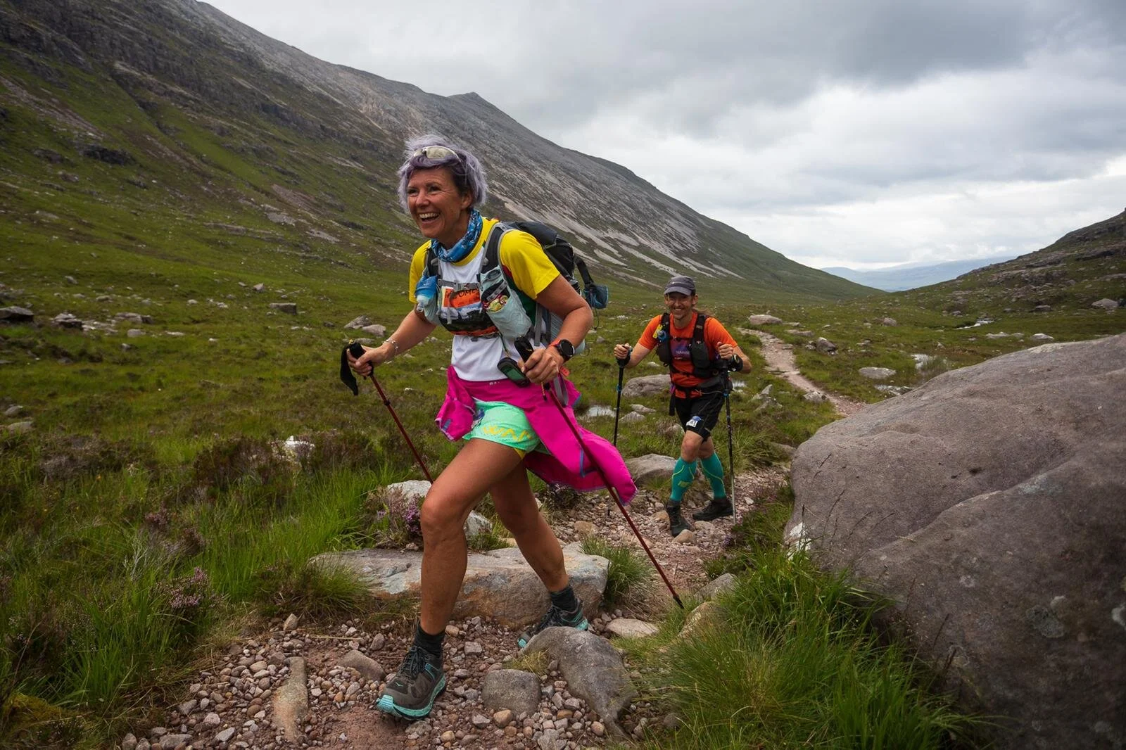 Kirsty on day four of the Cape Wrath Ultra. ©No Limits Photography