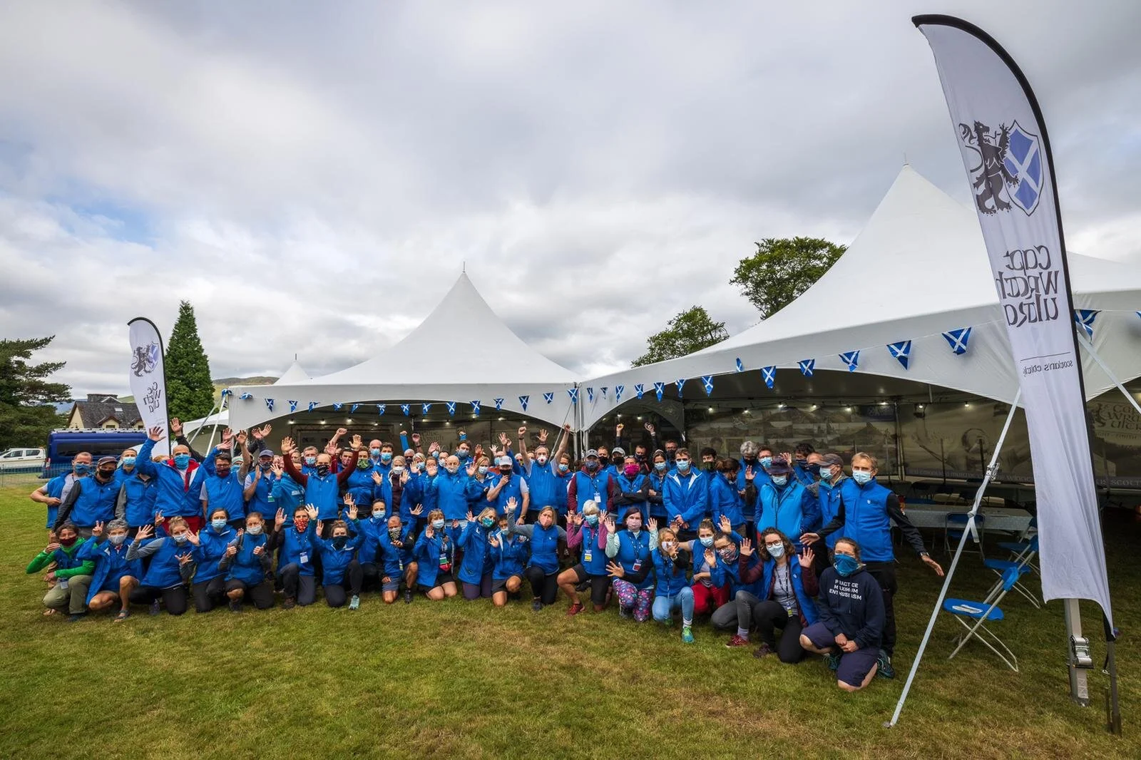 There are almost as many volunteers as there are runners in the Cape Wrath Ultra ©No Limits Photography
