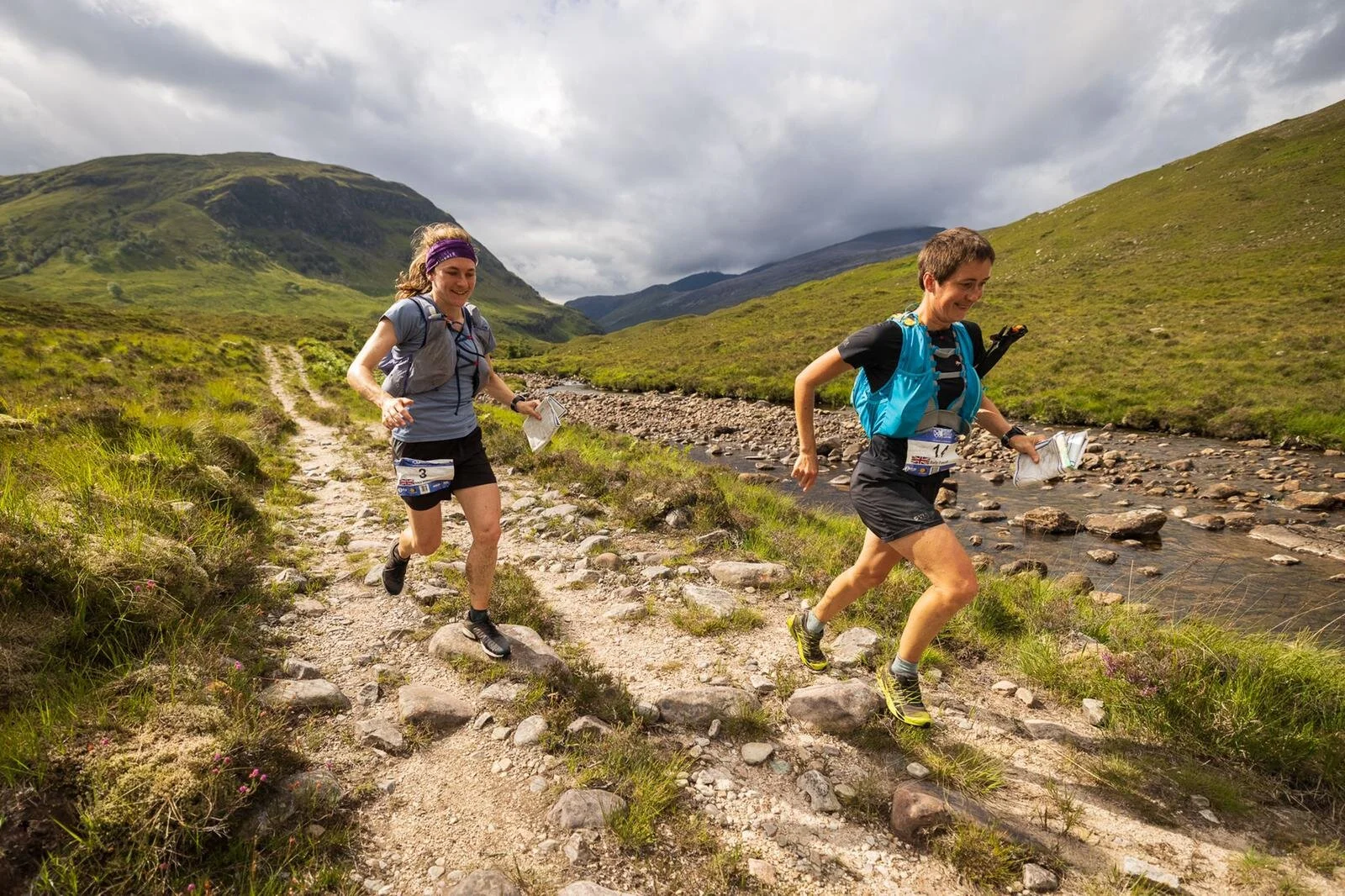 Sally and Lisa enjoyed the more runnable terrain today. © No Limits Photography