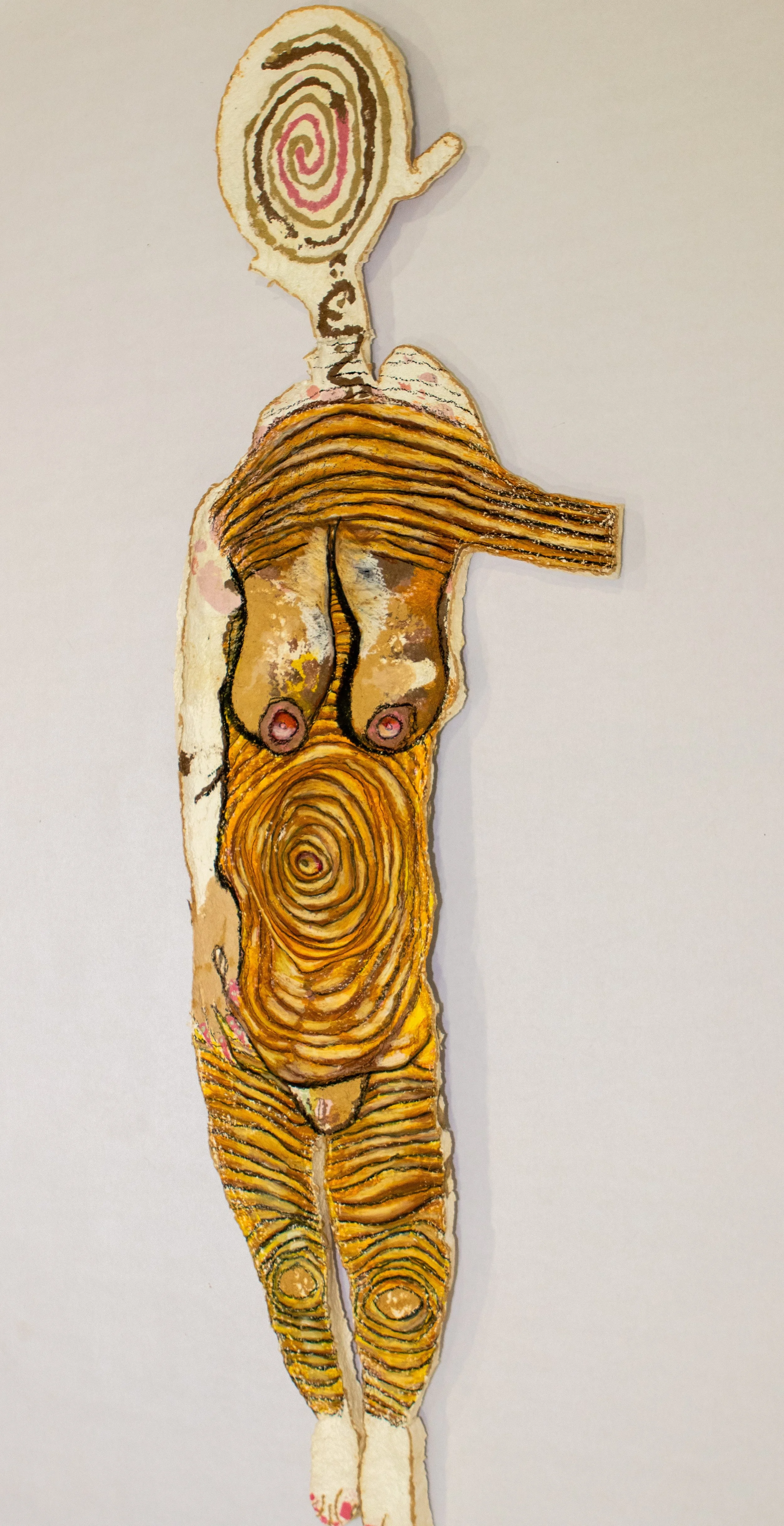 Stripes 
24" x 80" in 
oil stick on handmade paper sculpture 
2025