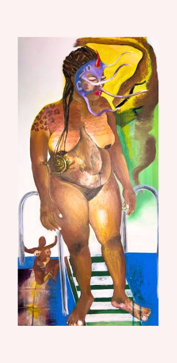 Overweight, at the pool