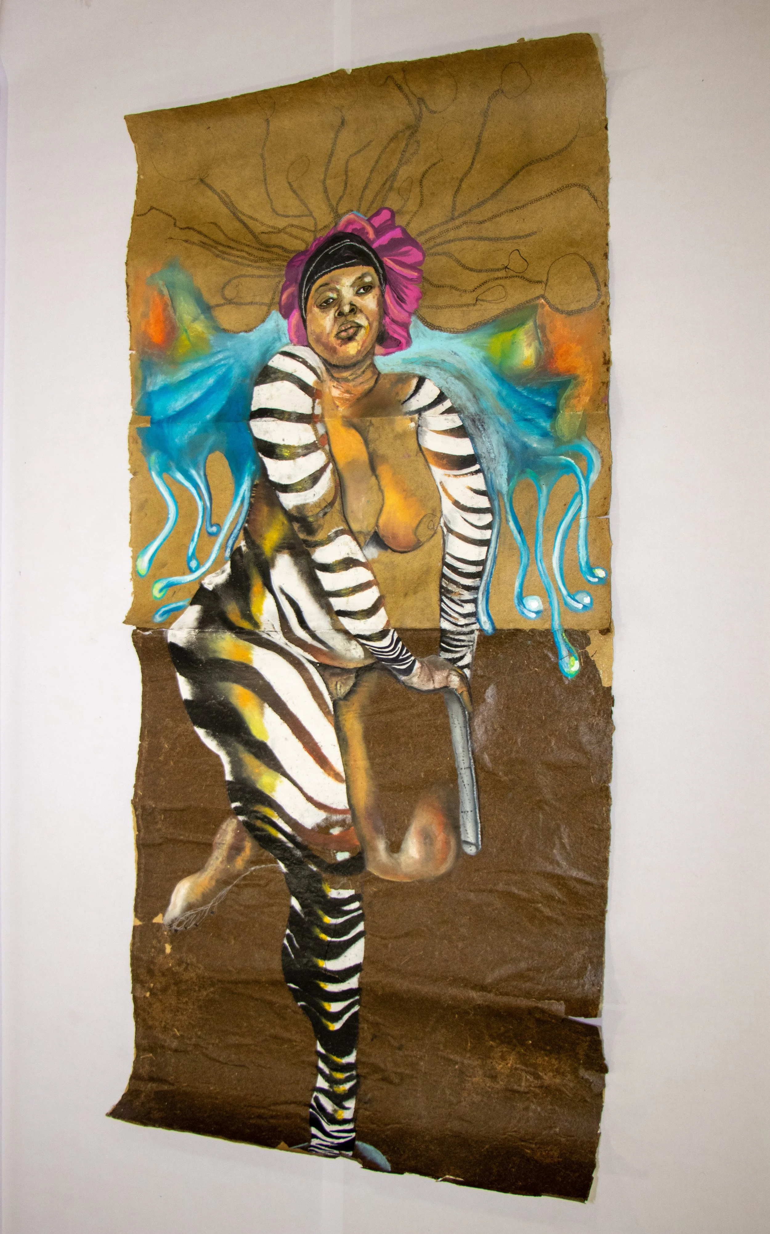 P
Acrylic and pastel on daffodil and penland hay paper 
2025