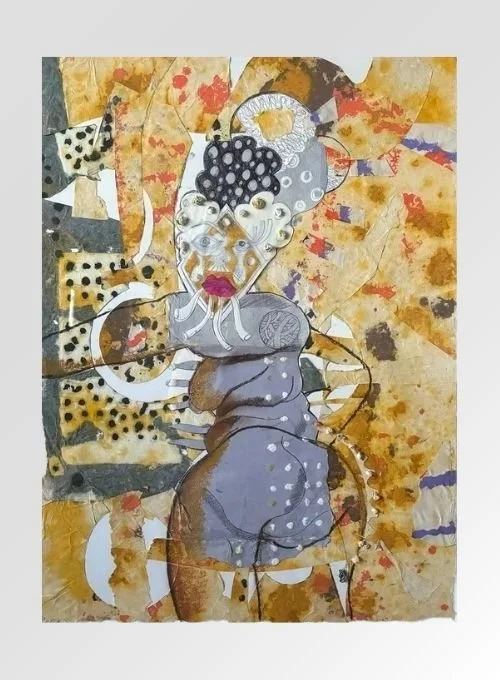 Untitled 
22" x 30" in 
Handmade paper collage on Bristol paper 
2025